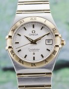 (image for) AN OMEGA MID SIZE AUTOMATIC CONSTELLATION 18K YELLOW GOLD & STAINLESS STEEL
