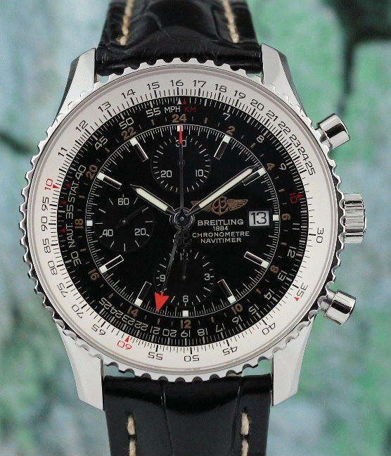 (image for) A Breitling Navitimer World GMT Automatic Chronograph Watch / A24322