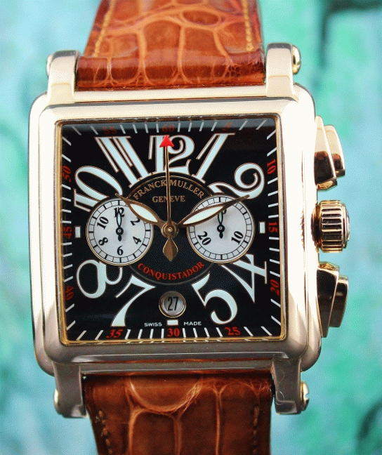(image for) Franck Muller Conquistador Cortez 18K Rose Gold Chronograph Watch / 10000CC