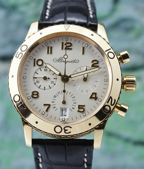 (image for) Breguet Type XX Transatlantique 18K Yellow Gold Chronograph Watch / 3820