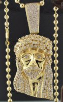 (image for) A 18K YELLOW GOLD DIAMOND PENDENT WITH CHAIN