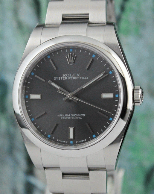 (image for) LIKE NEW UNPOLISHED ROLEX STAINLESS STEEL OYSTER PERPETUAL DATEJUST / 114300