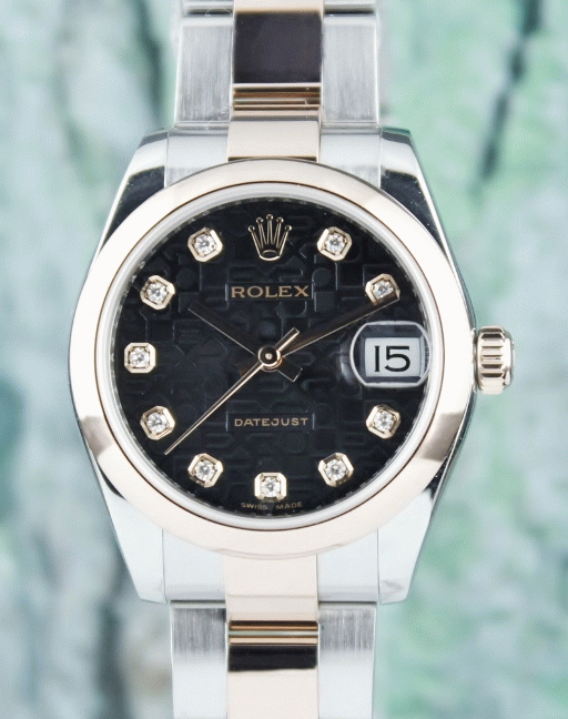 (image for) A ROLEX MID SIZE 18K ROSE GOLD OYSTER PERPETUAL DATEJUST / 178241
