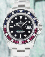 (image for) 100% ORIGINAL UNWORN ROLEX 18K SOLID WHITE GOLD GMT MASTER 116759 SARU