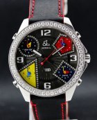(image for) Jacob & Co Swiss Made Quartz Unisex Five Time Zone Diamond Watch