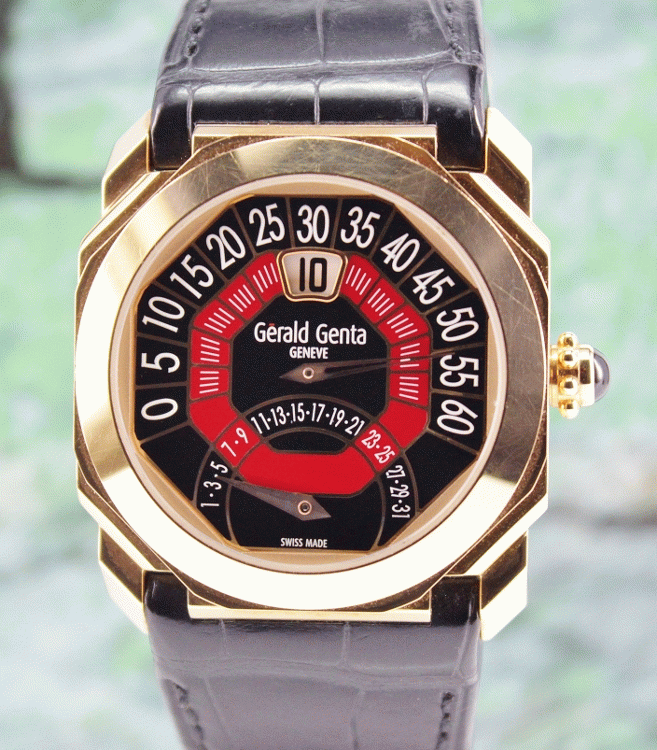 (image for) UNPOLISHED GERALD GENTA X-LARGE OCTO BIRETRO 18K ROSE GOLD