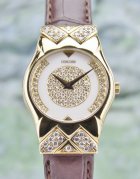 (image for) A 100% ORIGINAL LADY 18K YELLOW GOLD DIAMOND WATCH