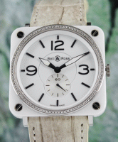 (image for) A Bell & Ross Aviation Diamond White Ceramic Watch / BRS-98-WCS
