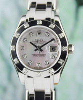 (image for) A ROLEX 18K WHITE GOLD LADY - DATEJUST PEARLMASTER - 80319