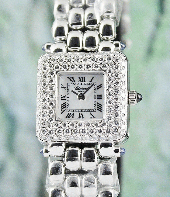 (image for) LIKE NEW CHOPARD 18K WHITE GOLD DIAMOND WATCH
