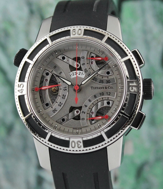 (image for) Tiffany & Co. Stainless Steel T57 Retrograde Automatic Watch