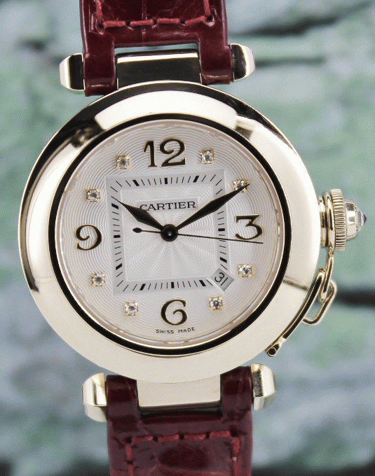 (image for) Like New Cartier Pasha 18K Yellow Gold Automatic Watch / 2397