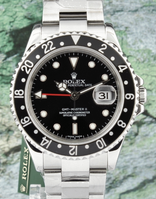 (image for) RARE FIND ROLEX OYSTER PERPETUAL DATE / GMT-MASTER "II" / STICK DIAL
