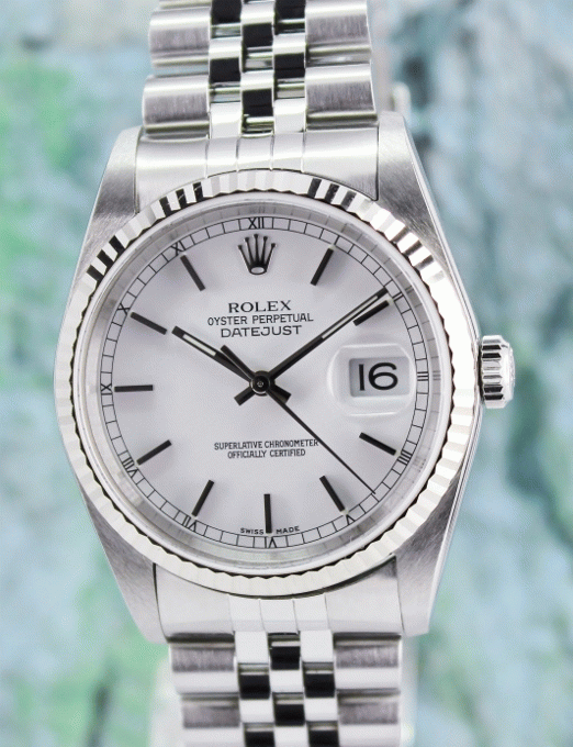 (image for) LIKE NEW UNPOLISHED ROLEX MEN SIZE OYSTER PERPETUAL DATEJUST / 16234