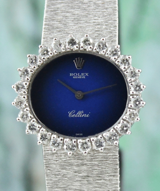 (image for) A ROLEX 18K WHITE GOLD MANUAL WINDING WATCH