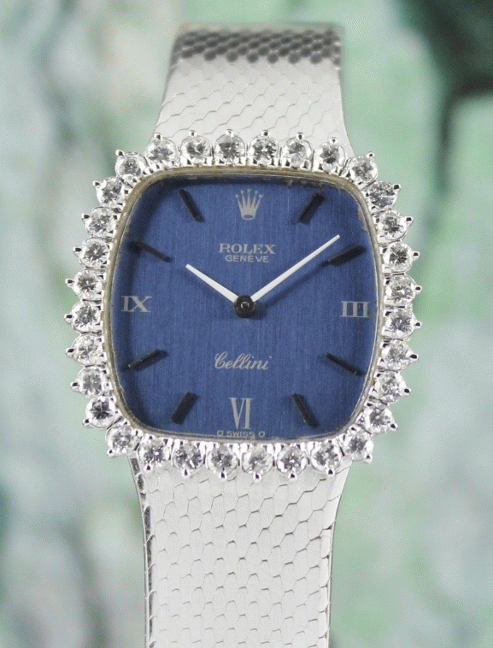 (image for) A ROLEX 18K WHITE GOLD LADY SIZE MANUAL WINDING CELLINI