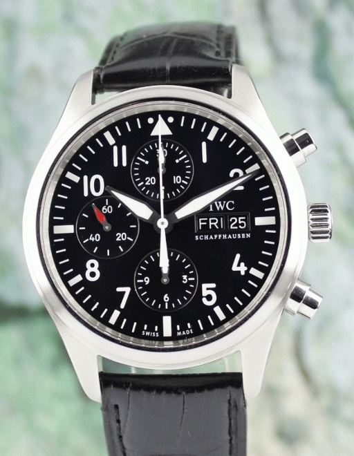 (image for) IWC STAINLESS STEEL 42MM FLIEGER CHRONOGRAPH WATCH / IW371701
