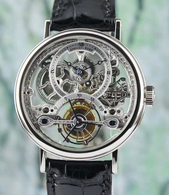 (image for) BREGUET TOURBILLION SKELETON 18K WHITE GOLD MANUAL WINDING WATCH / REF 3355