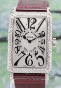 (image for) 100% ORIGINAL FRANCK MULLER 18K WHITE GOLD LONG ISLAND DIAMOND AUTOMATIC WATCH / 1000 SC D