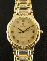 (image for) CONCORD SARATOGA MEN'S SOLID 18K GOLD DIAMOND WATCH
