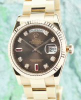 (image for) ROLEX UNPOLISHED 18K ROSE GOLD OYSTER PERPETUAL DAY-DATE - 118235