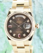 (image for) ROLEX UNPOLISHED 18K ROSE GOLD OYSTER PERPETUAL DAY-DATE - 118235