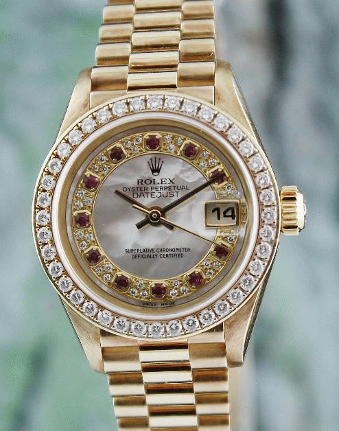 (image for) 100% ORIGINAL ROLEX LADY 18K YELLOW GOLD OYSTER PERPETUAL DATEJUST / 79138