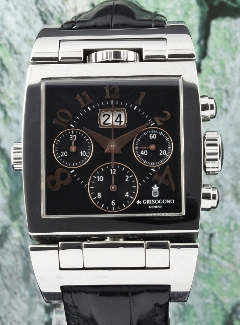 (image for) DE GRISOGONO STAINLESS STEEL INSTRUMENTO DOPPIO LIMITED EDITION 350 PIECES