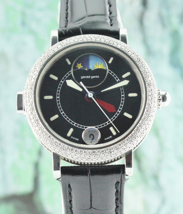 (image for) GERALD GENTA NIGHT & DAY AUTOMATIC LADTY WATCH GMT / G.3705