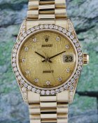 (image for) 100% ORIGINAL ROLEX MIDSIZE 18K YELLOW GOLD OYSTER PERPETUAL DATEJUST - 68158