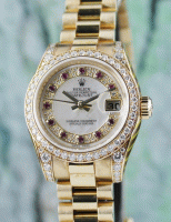(image for) 100% ORIGINAL ROLEX 18K LADY SIZE OYSTER PERPETUAL DATEJUST / 179158 / CERT