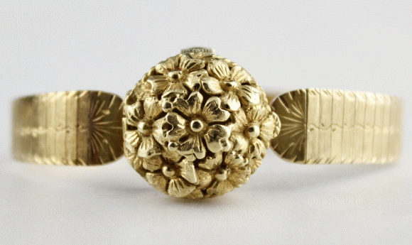 (image for) A VINTAGE TISSOT LADY 18K SOLID GOLD MANUAL WINDING WATCH
