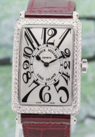 (image for) 100% ORIGINAL FRANCK MULLER 18K WHITE GOLD LONG ISLAND DIAMOND AUTOMATIC WATCH / 1000 SC D