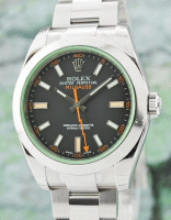 (image for) Unworn Rolex Milgauss GREEN GLASS Black Dial / 116400 GV