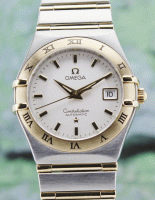 (image for) AN OMEGA MID SIZE AUTOMATIC CONSTELLATION 18K YELLOW GOLD & STAINLESS STEEL