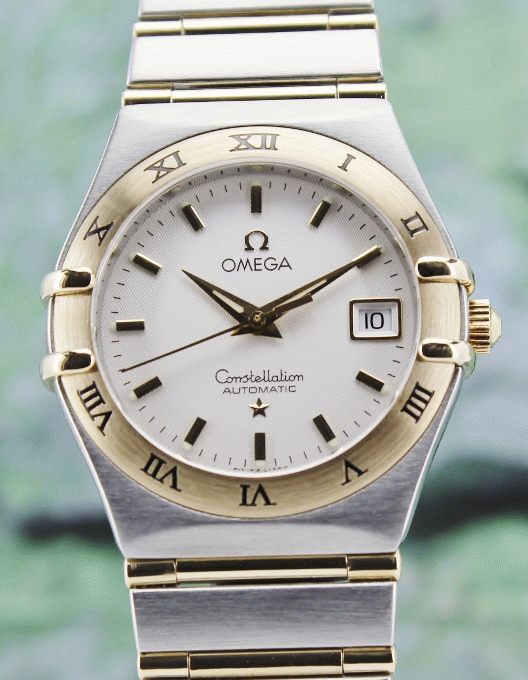 (image for) AN OMEGA MID SIZE AUTOMATIC CONSTELLATION 18K YELLOW GOLD & STAINLESS STEEL