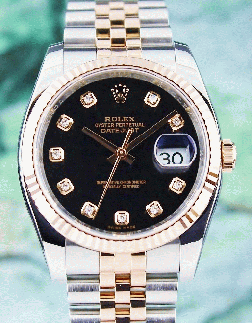 (image for) A ROLEX STAINLESS STEEL & 18K ROSE GOLD OYSTER PERPETUAL DATEJUST / 116231