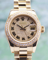 (image for) 100% ORIGINAL ROLEX 18K YELLOW GOLD OYSTER PERPETUAL DATEJUST / 179138