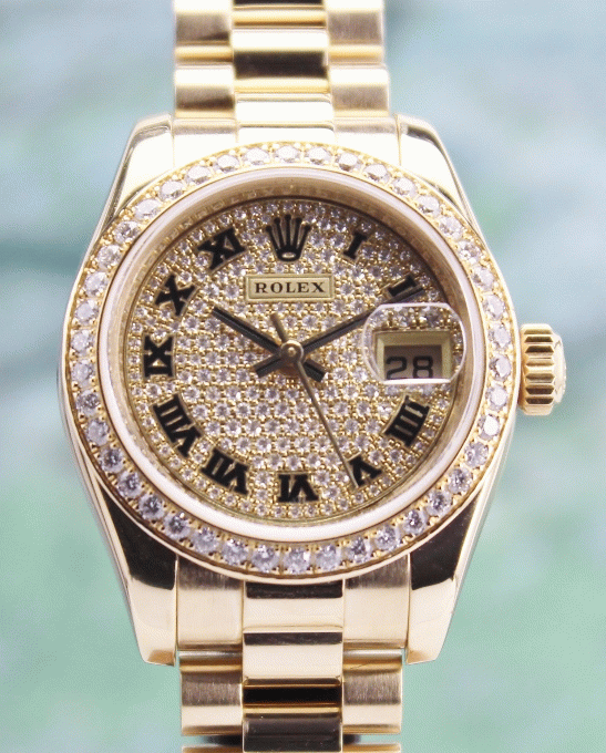 (image for) 100% ORIGINAL ROLEX 18K YELLOW GOLD OYSTER PERPETUAL DATEJUST / 179138