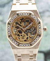 (image for) Audemars Piguet 18K Rose Gold Skelaton Royal Oak Lady Watch / 14794
