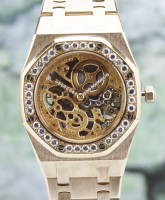 Audemars Piguet 18K Rose Gold Skelaton Royal Oak Lady Watch / 14794 (image for) Audemars Piguet 18K Rose Gold Skelaton Royal Oak Lady Watch / 14794
