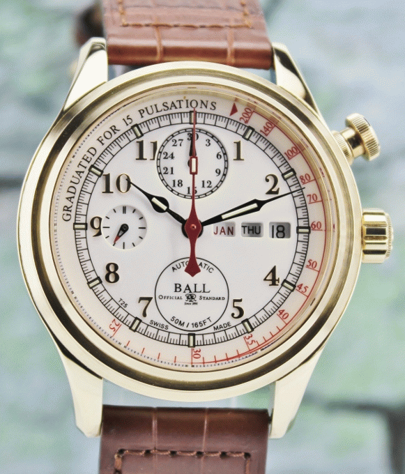 (image for) Unworn Ball Trainmaster Doctors Chronograph Limited Edition 199 Pieces / CM1032D-GO-L1J-WH