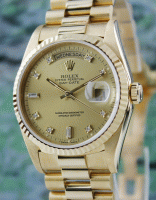(image for) ROLEX 18K MEN YELLOW GOLD OYSTER PERPETUAL DAY-DATE / 18238