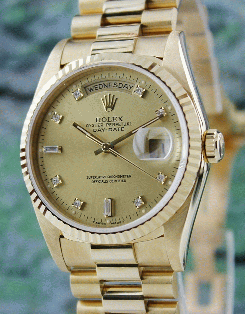 (image for) ROLEX 18K MEN YELLOW GOLD OYSTER PERPETUAL DAY-DATE / 18238