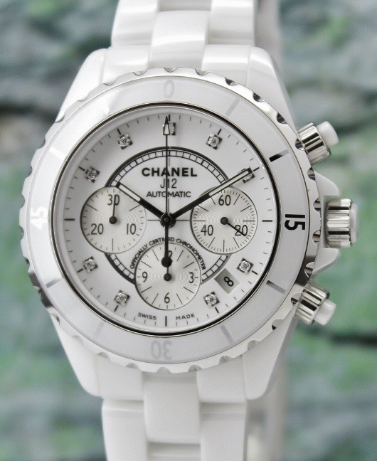 (image for) LIKE NEW CHANEL J12 41MM CERAMIC AUTOMATIC CHRONOGRAPH WATCH / H2009