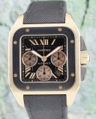 (image for) Cartier Santos 100 XL Solid 18K Rose Gold Chronograph / W2020003