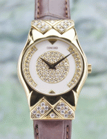 (image for) A 100% ORIGINAL LADY 18K YELLOW GOLD DIAMOND WATCH