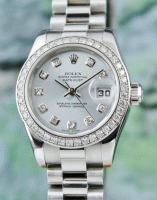 (image for) 100% ORIGINAL ROLEX PT950 PLATINIUM LADY SIZE OYSTER PERPETUAL DATEJUST / 179136