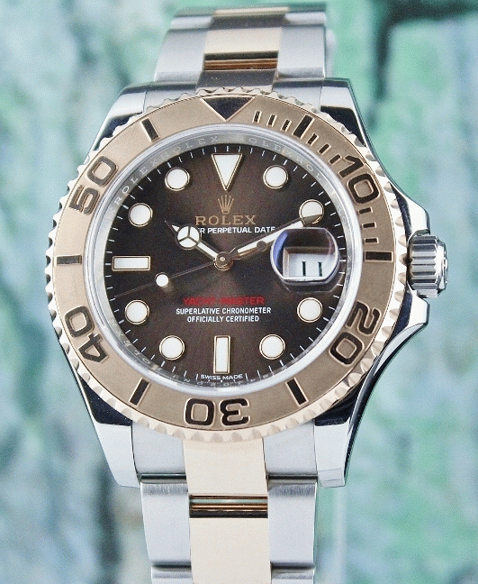 (image for) NEW UNWORN ROLEX OYSTER PERPETUAL DATE YACHT-MASTER CHOCOLATE SUNBURST / 116621