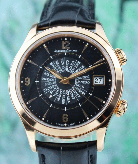 (image for) Like New JLC Master Memovax World Time 18K Rose Gold Watch / Q1412471